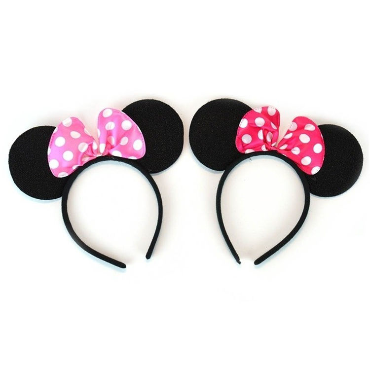 Picture of 7286 / 2861 MOUSE EARS WITH SATIN BOW ON ALICEBAND